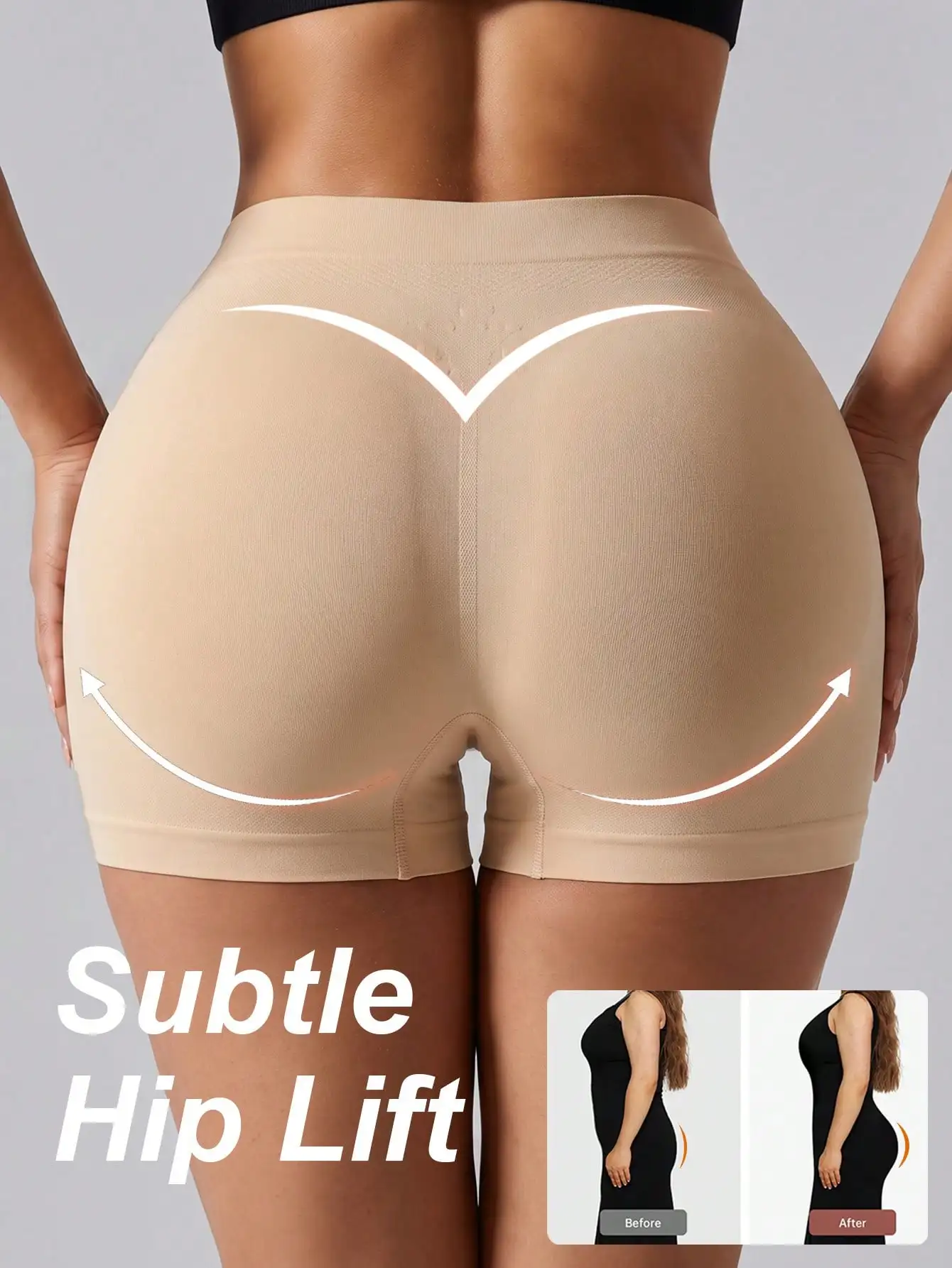 Boyshort Underwear - سروال داخلي نسائي لتشكيل الجسم بدون